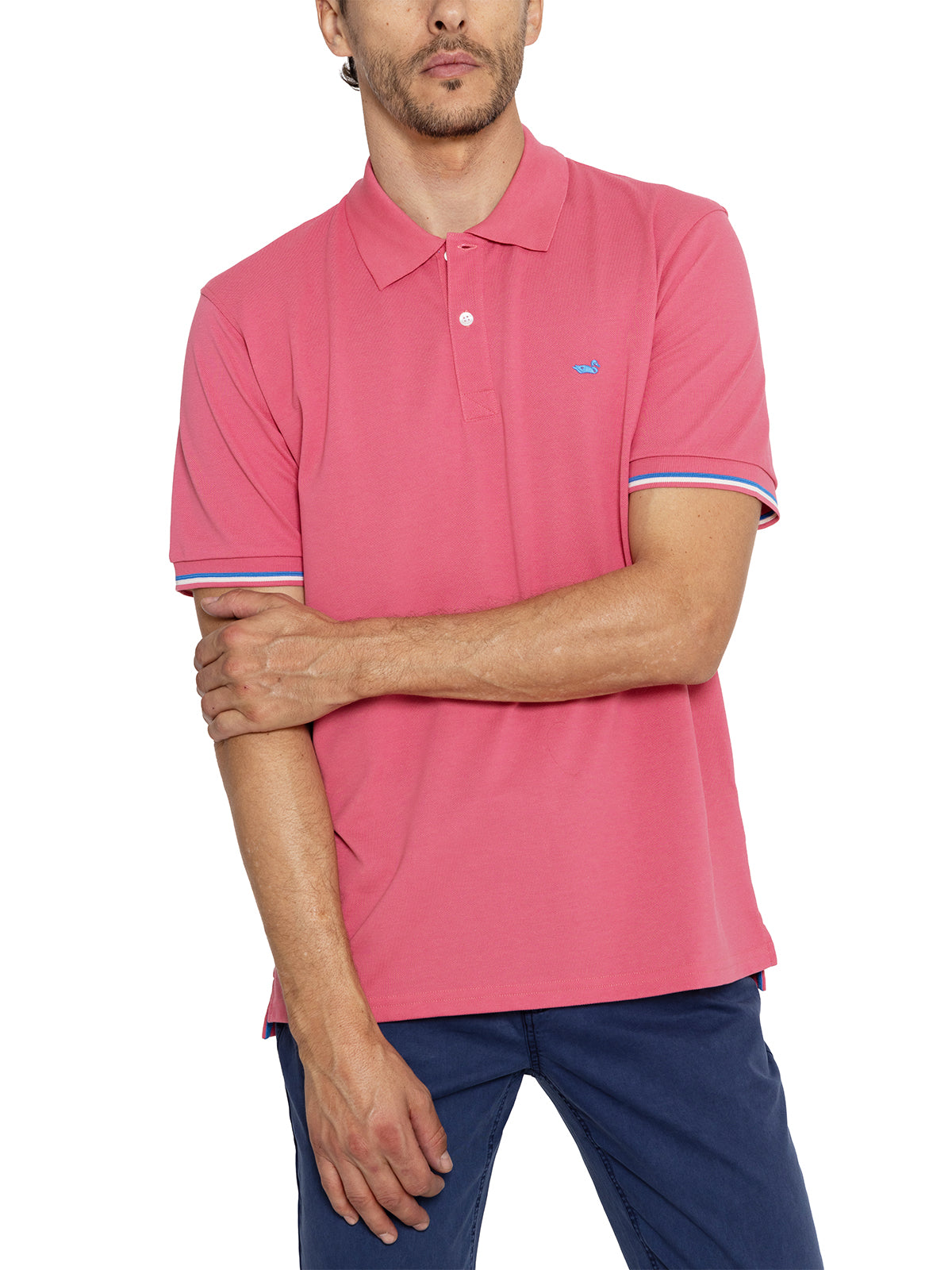 Polera Algodón Pima Hombre Mitchell Rosado Rockford