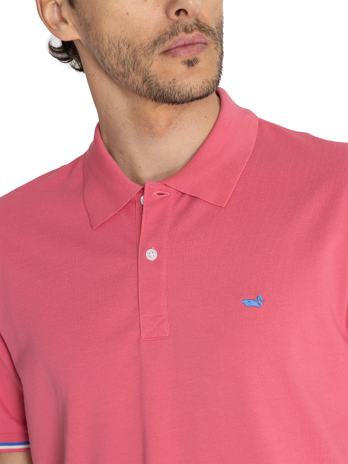 Polera Algodón Pima Hombre Mitchell Rosado Rockford