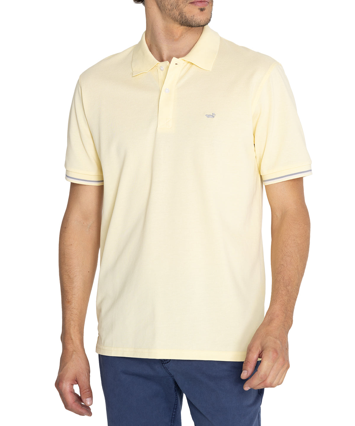 Polera Algodón Pima Hombre Mitchell Amarillo Rockford
