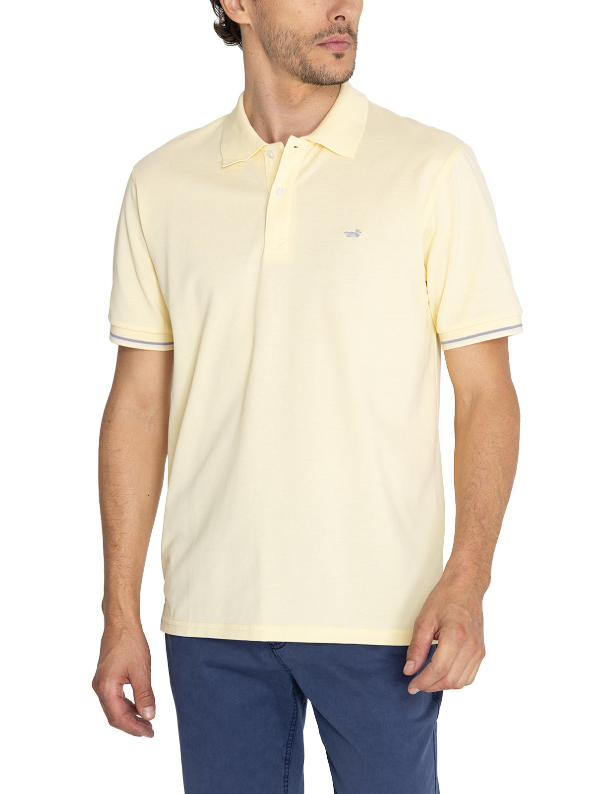 Polera Algodón Pima Hombre Mitchell Amarillo Rockford