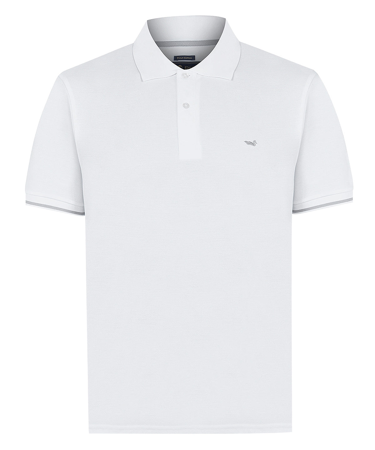 Polera Algodón Pima Hombre Mitchell Blanco Rockford