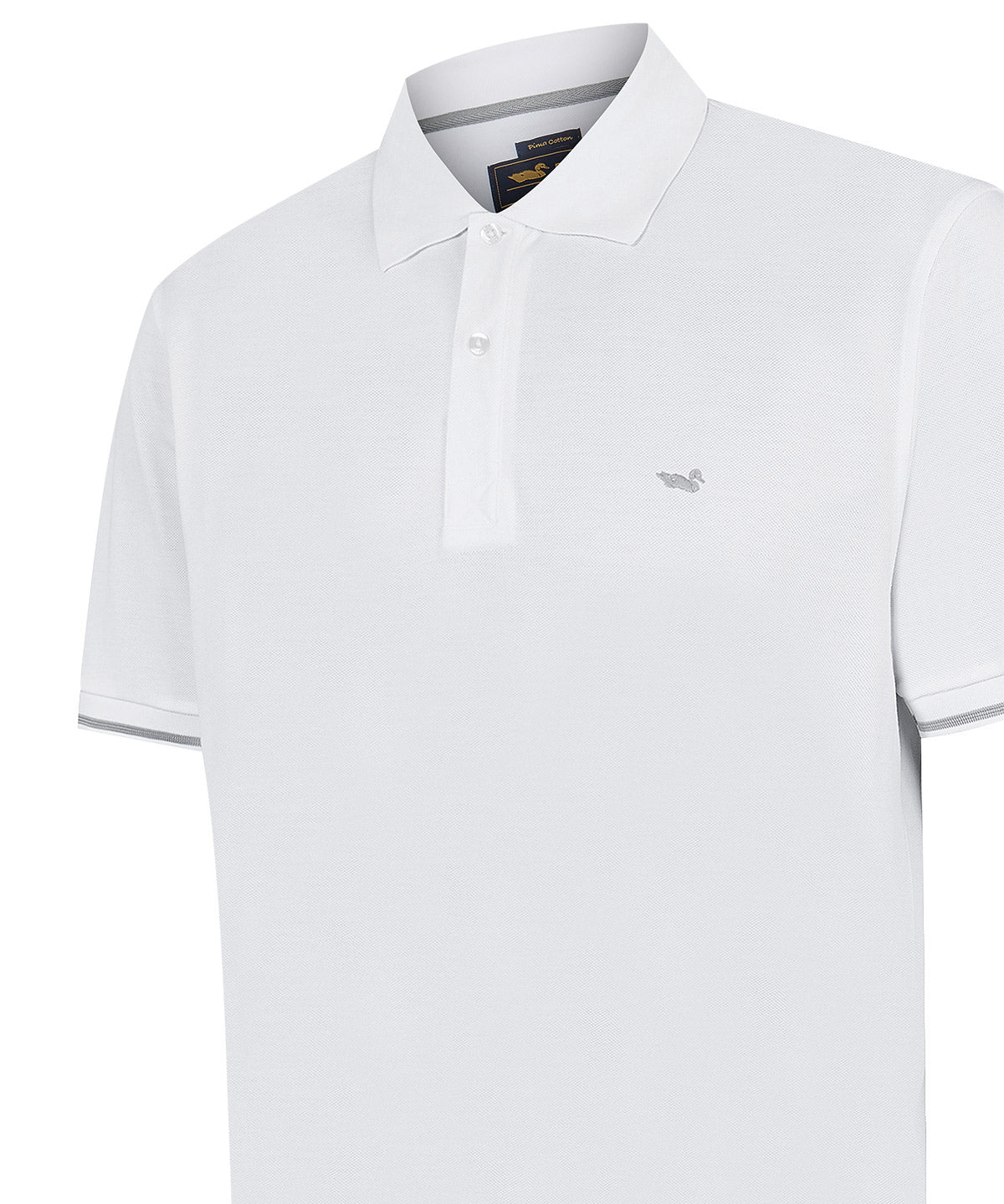 Polera Algodón Pima Hombre Mitchell Blanco Rockford
