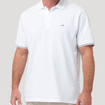 Polera Algodón Pima Hombre Mitchell Blanco Rockford