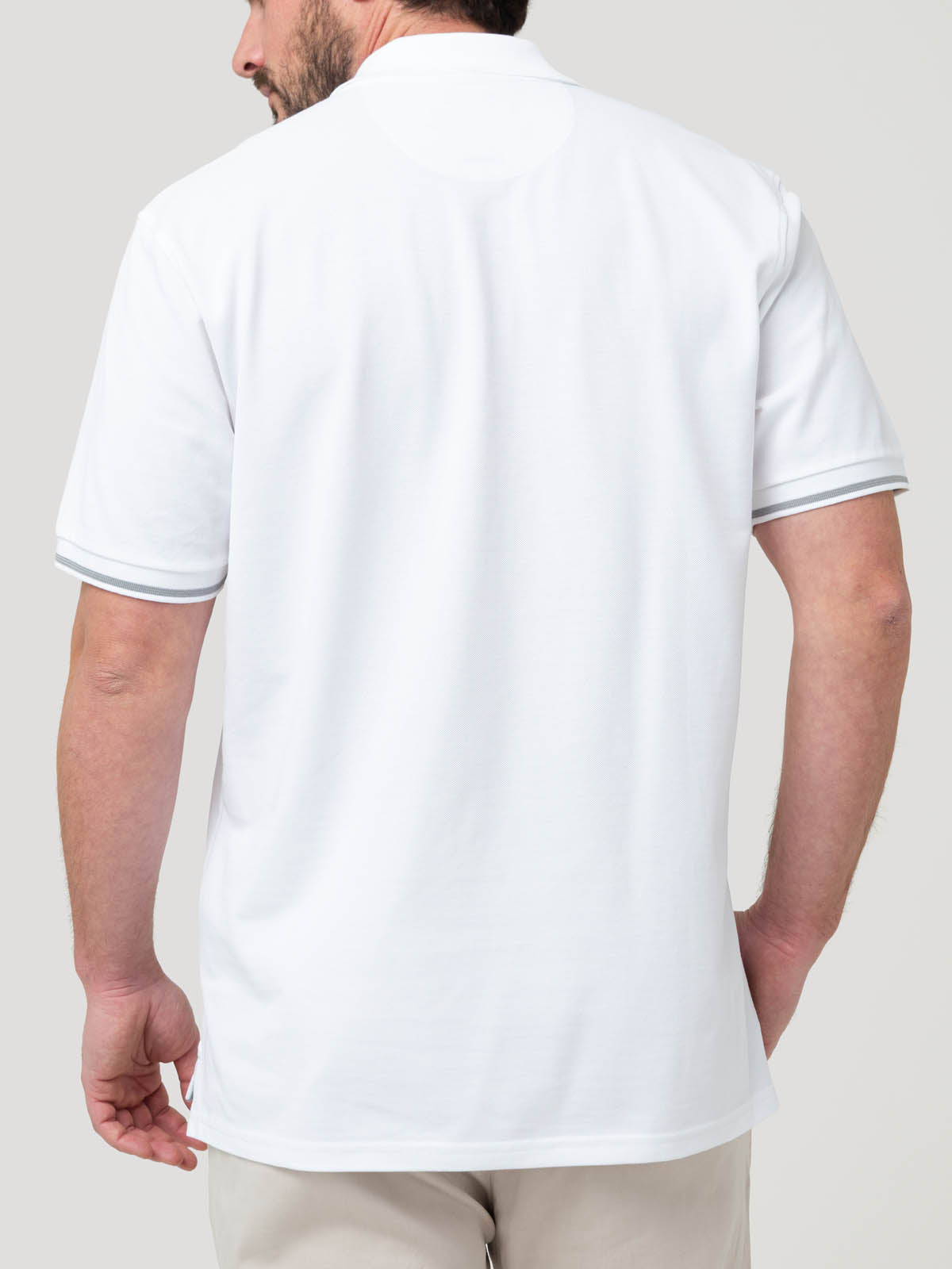 Polera Algodón Pima Hombre Mitchell Blanco Rockford