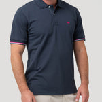 Polera Algodón Pima Hombre Mitchell Azul Rockford