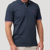 Polera Algodón Pima Hombre Mitchell Azul Rockford