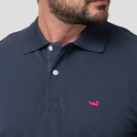 Polera Algodón Pima Hombre Mitchell Azul Rockford