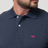 Polera Algodón Pima Hombre Mitchell Azul Rockford