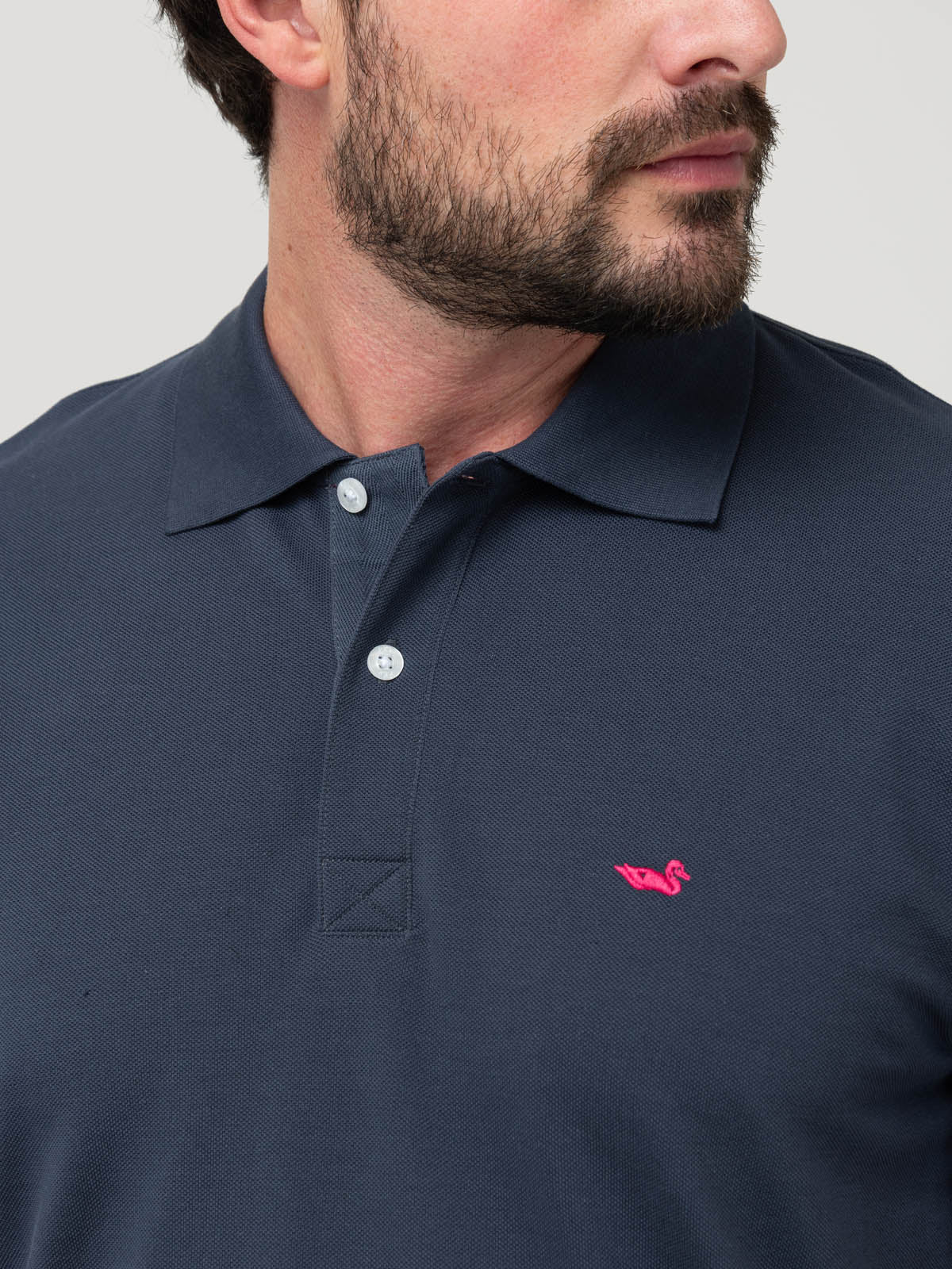 Polera Algodón Pima Hombre Mitchell Azul Rockford