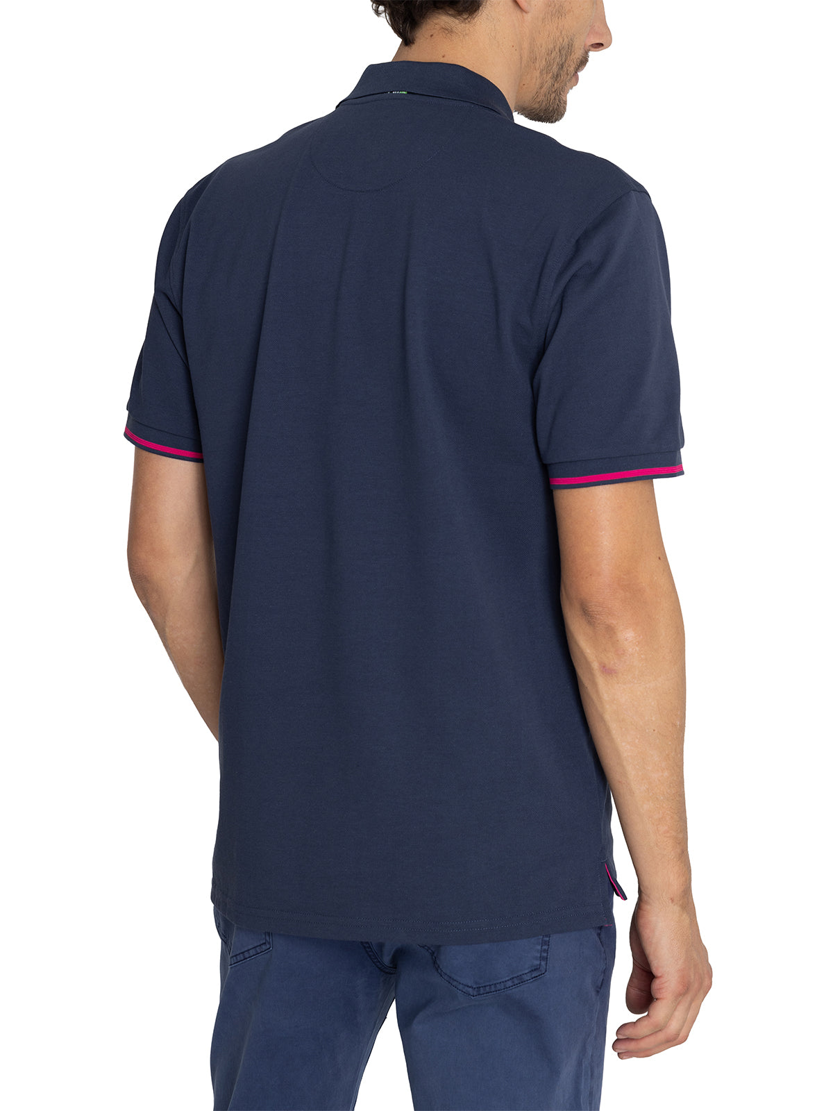 Polera Algodón Pima Hombre Mitchell Azul Rockford