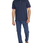 Polera Algodón Pima Hombre Mitchell Azul Rockford
