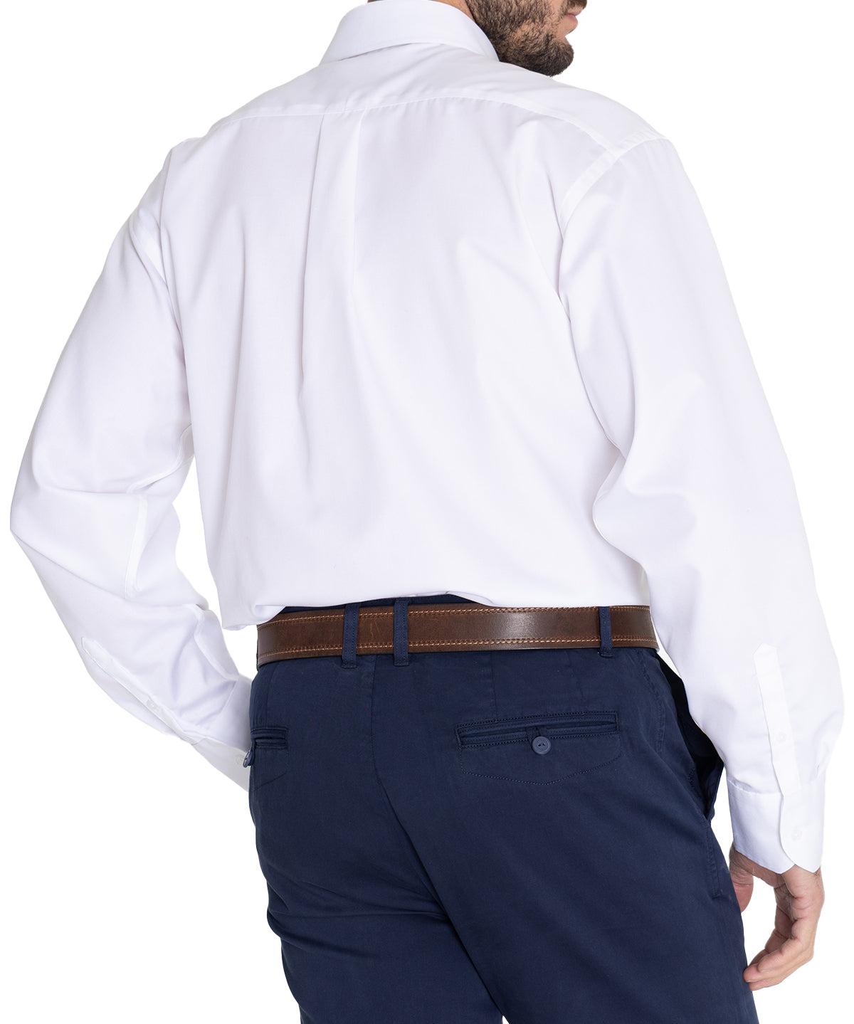 Camisa Cuello Italiano Hombre E.Lifesolid Blanco Rockford