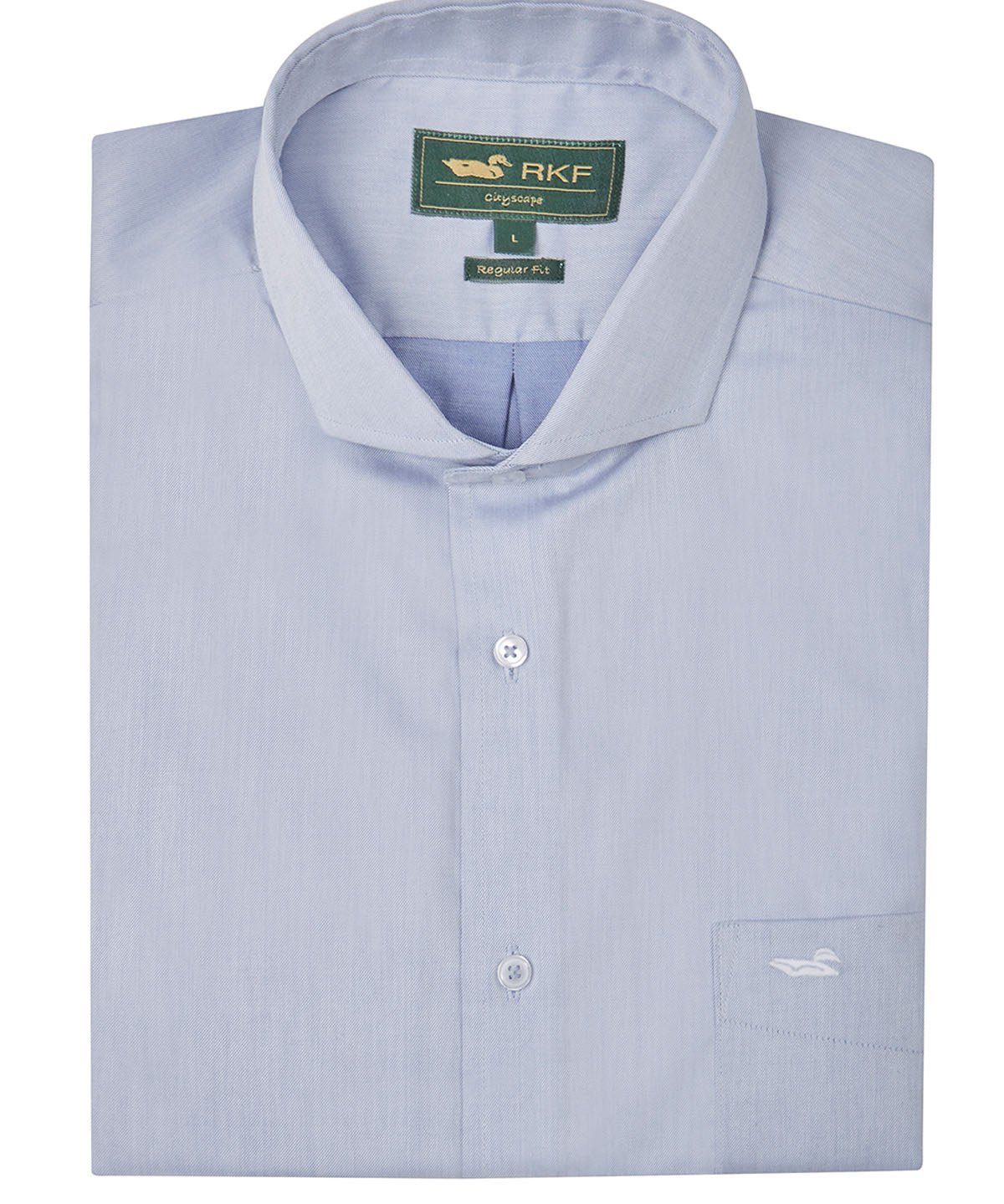 Camisa Cuello Italiano Hombre E.Lifesolid Celeste Rockford