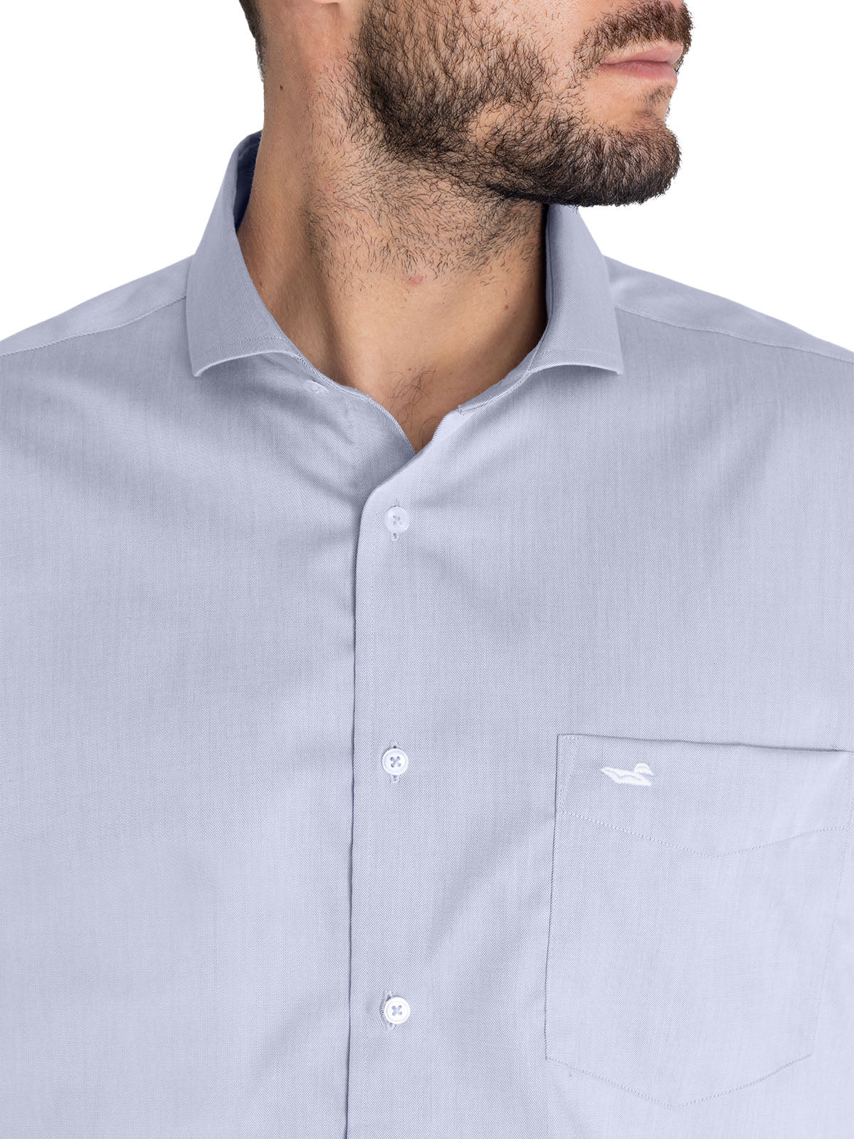 Camisa Cuello Italiano Hombre E.Lifesolid Celeste Rockford