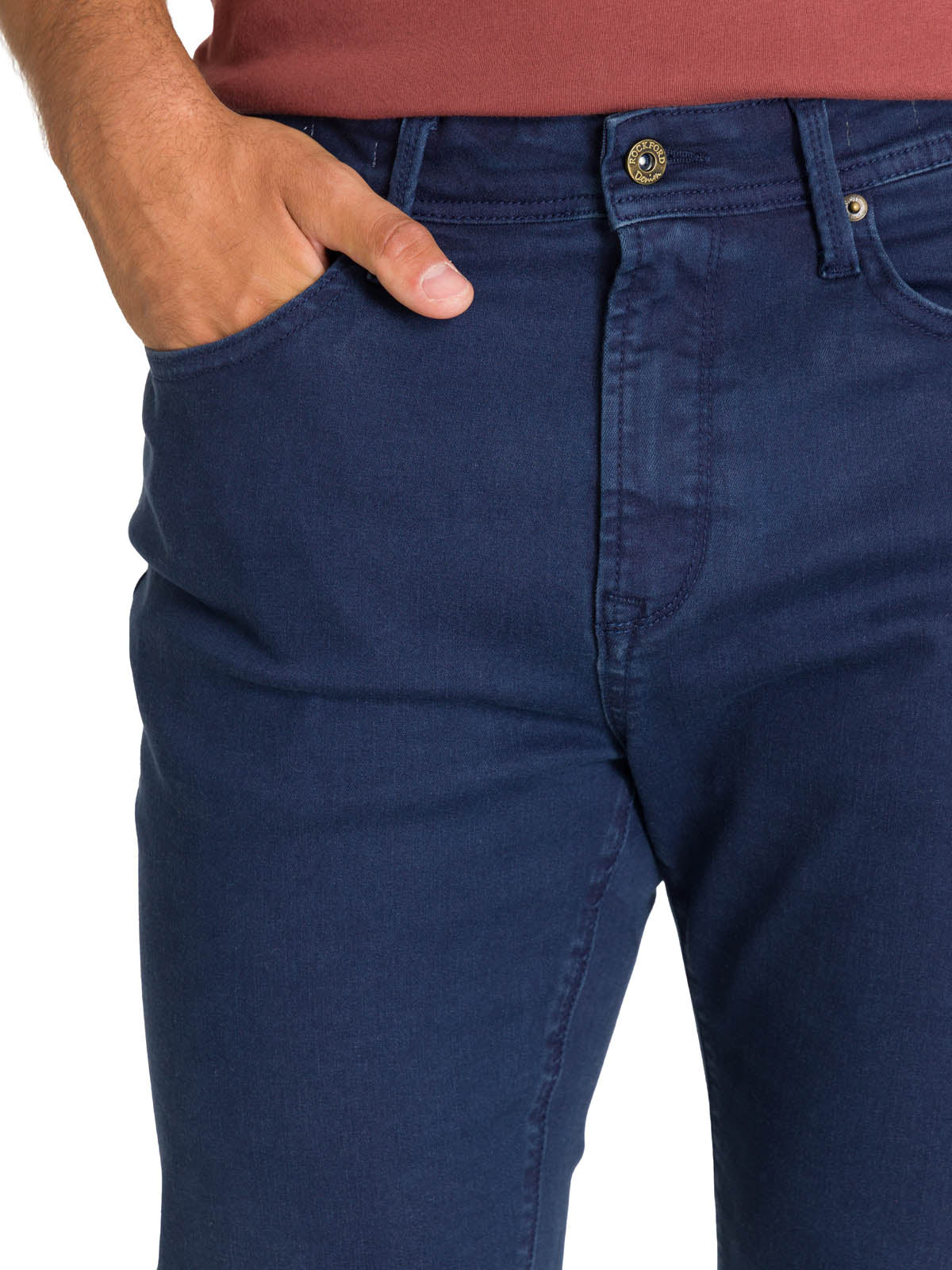 Jeans Algodón Orgánico Hombre Fivecolor Azul Rockford