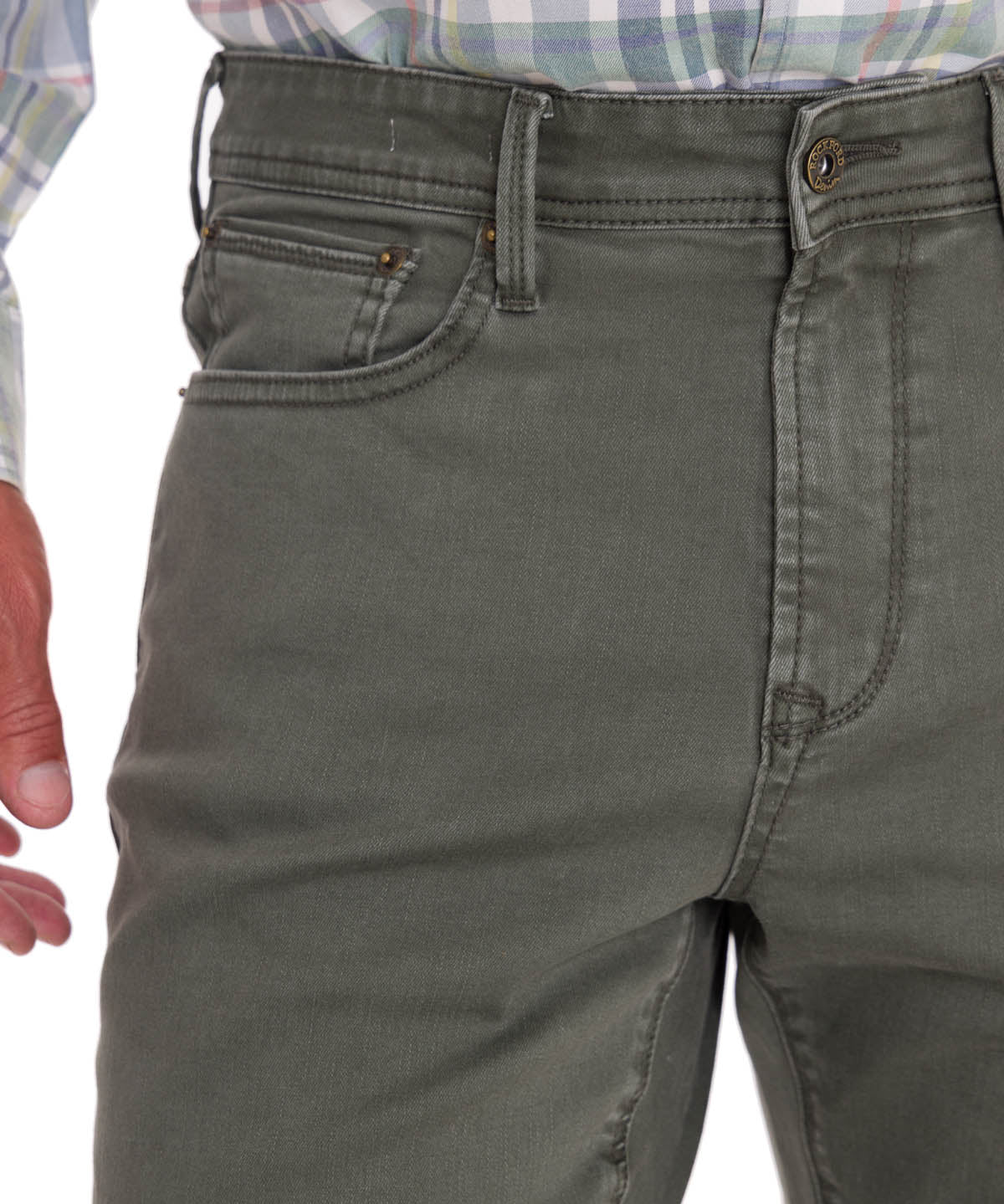 Jeans Algodón Orgánico Hombre Fivecolor Gris Rockford