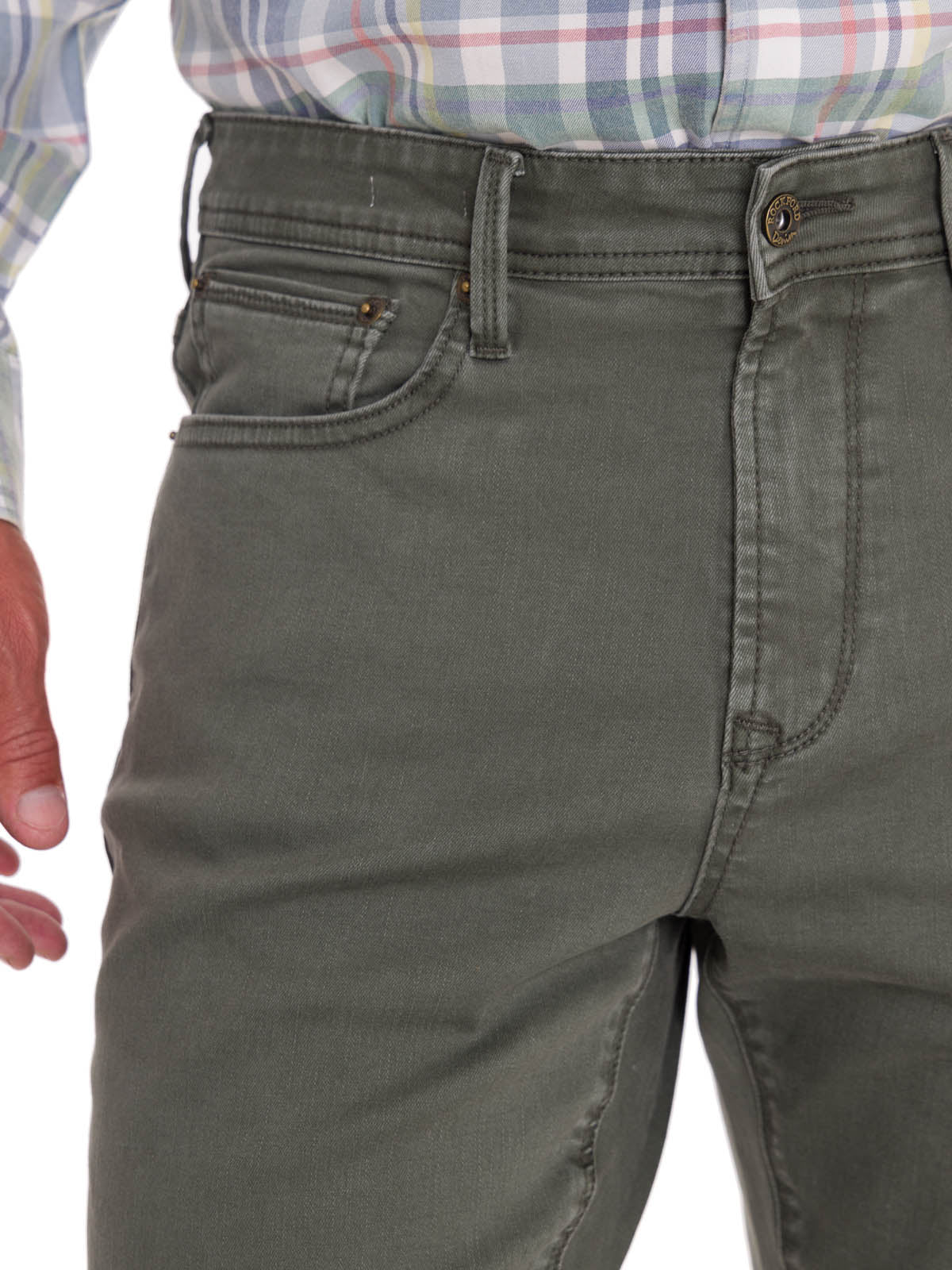 Jeans Algodón Orgánico Hombre Fivecolor Gris Rockford