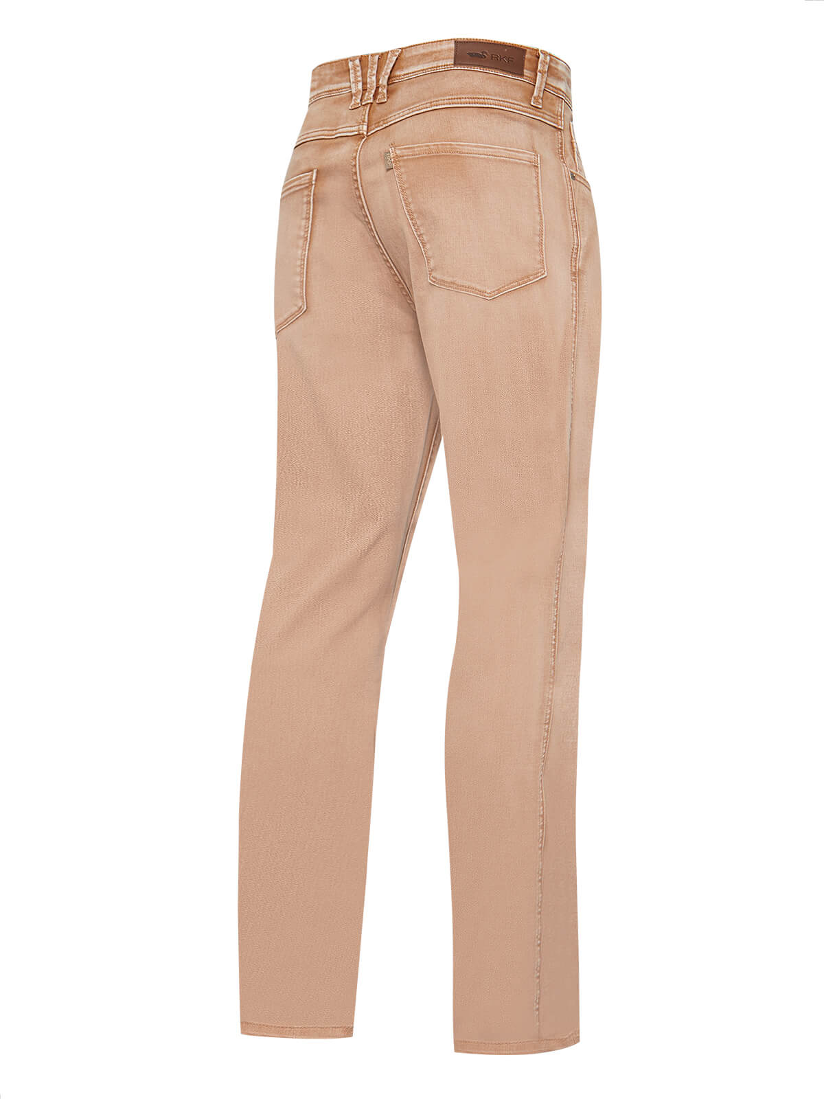 Jeans Algodón Orgánico Hombre Baycolor Café Rockford