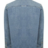 Camisa Algodón Hombre Denim Azul Rockford