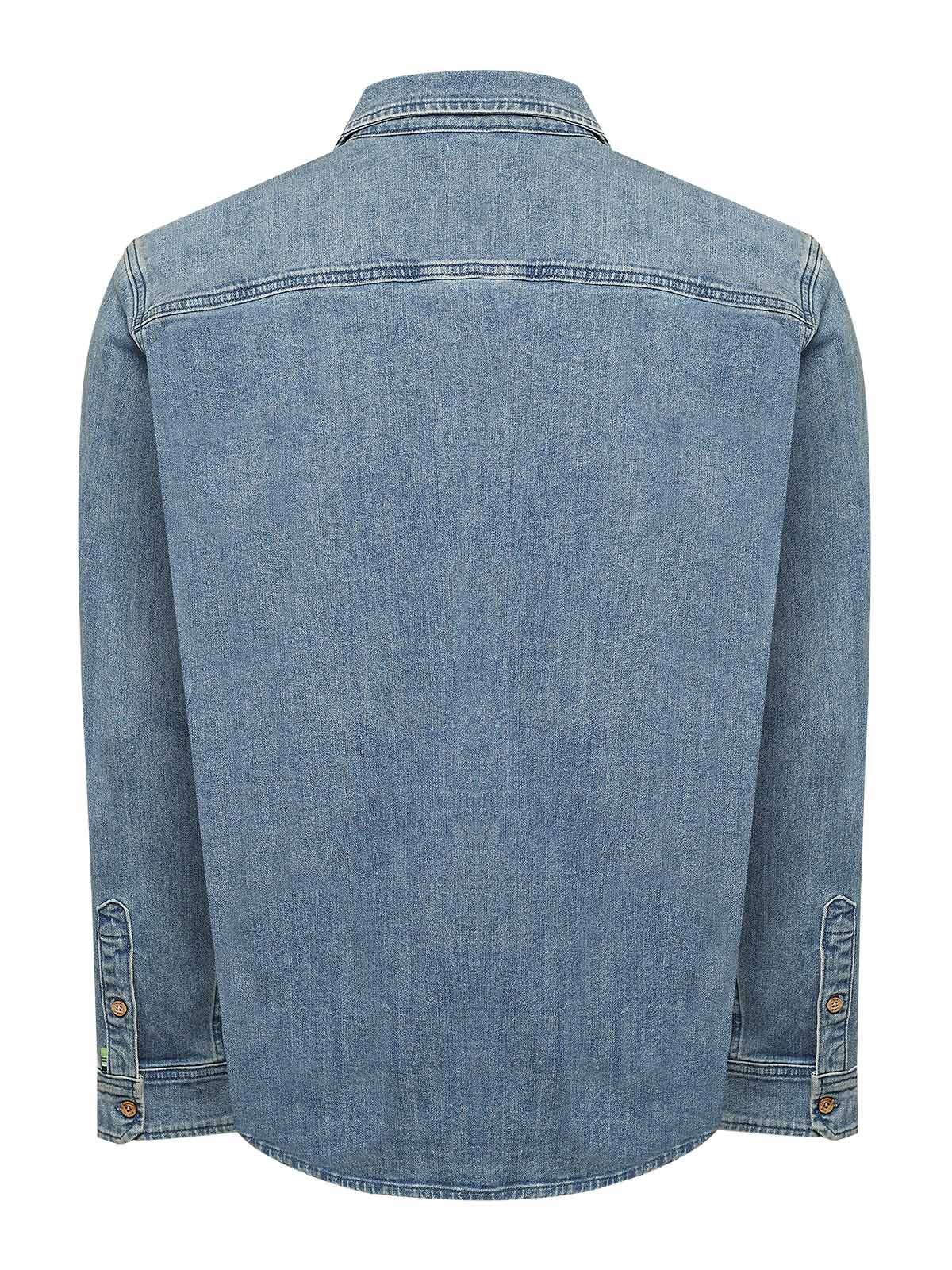 Camisa Algodón Hombre Denim Azul Rockford