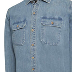 Camisa Algodón Hombre Denim Azul Rockford