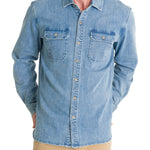 Camisa Algodón Hombre Denim Azul Rockford