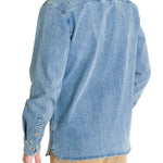 Camisa Algodón Hombre Denim Azul Rockford