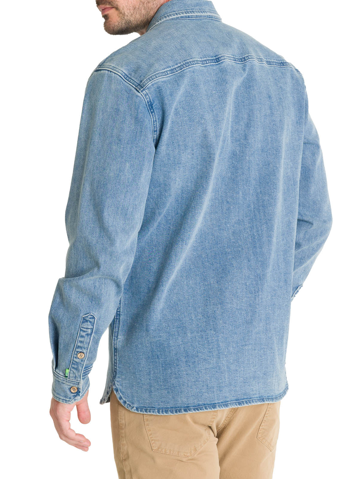 Camisa Algodón Hombre Denim Azul Rockford