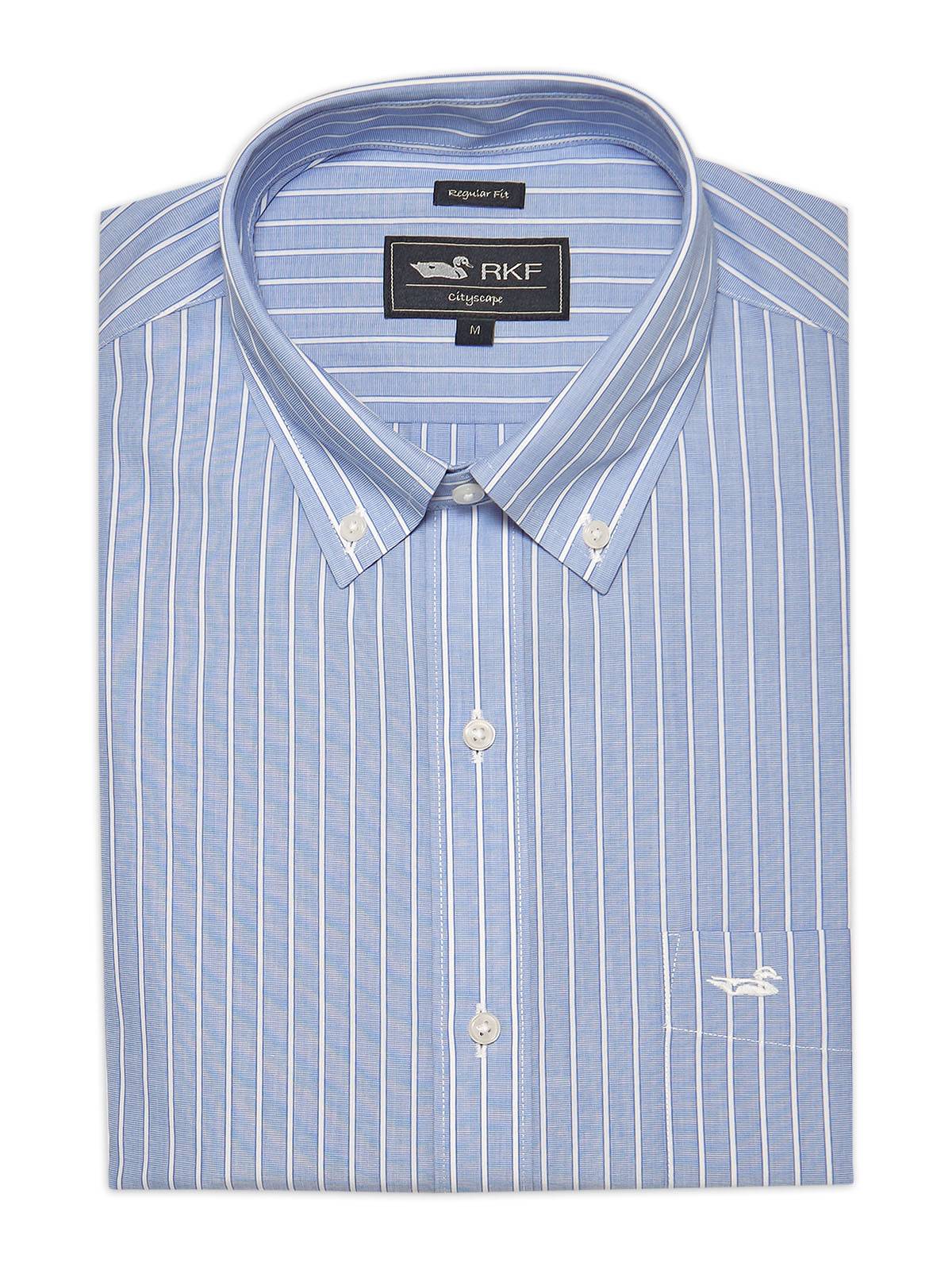 Camisa Cuello Button-Down Hombre WF Celeste Rockford