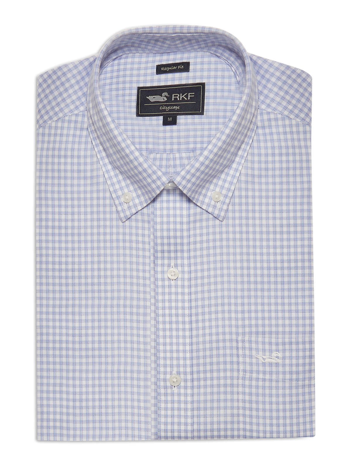 Camisa Cuello Button-Down Hombre WF Azul Rockford