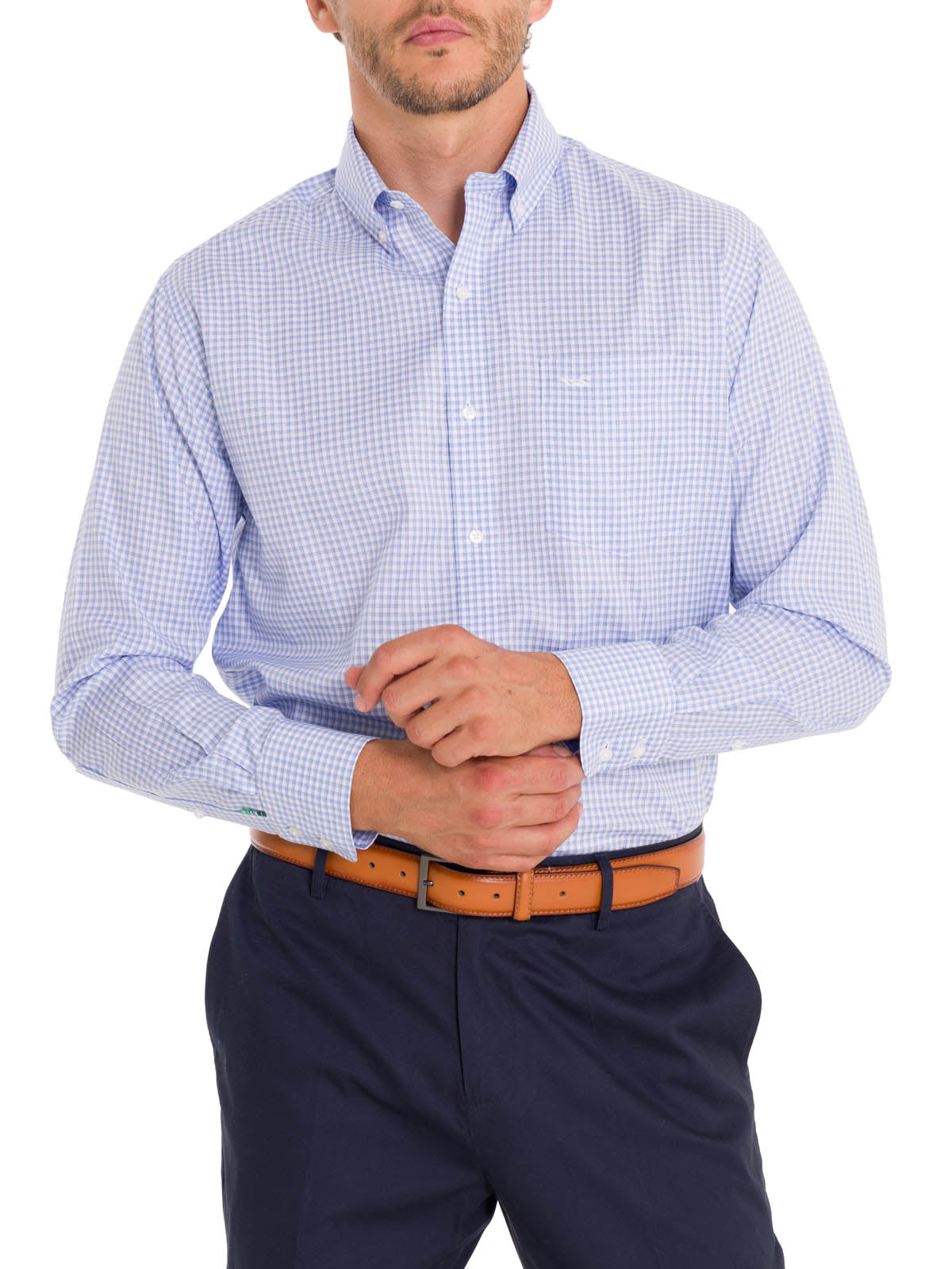 Camisa Cuello Button-Down Hombre WF Azul Rockford