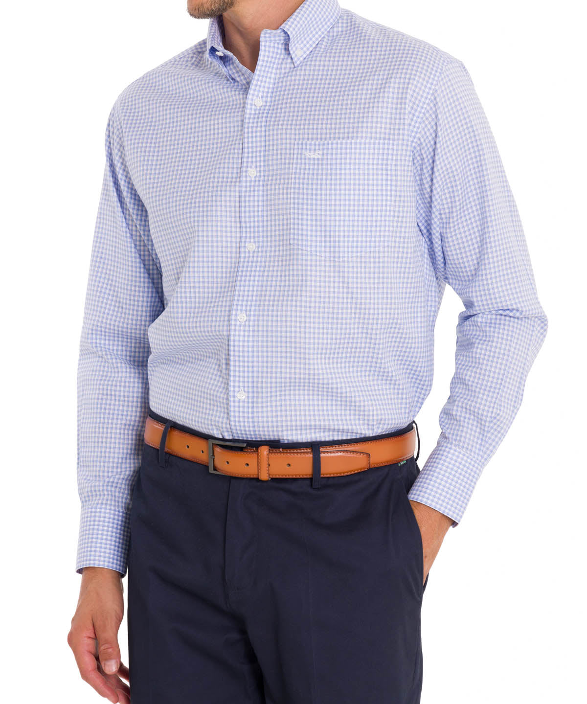 Camisa Cuello Button-Down Hombre WF Azul Rockford