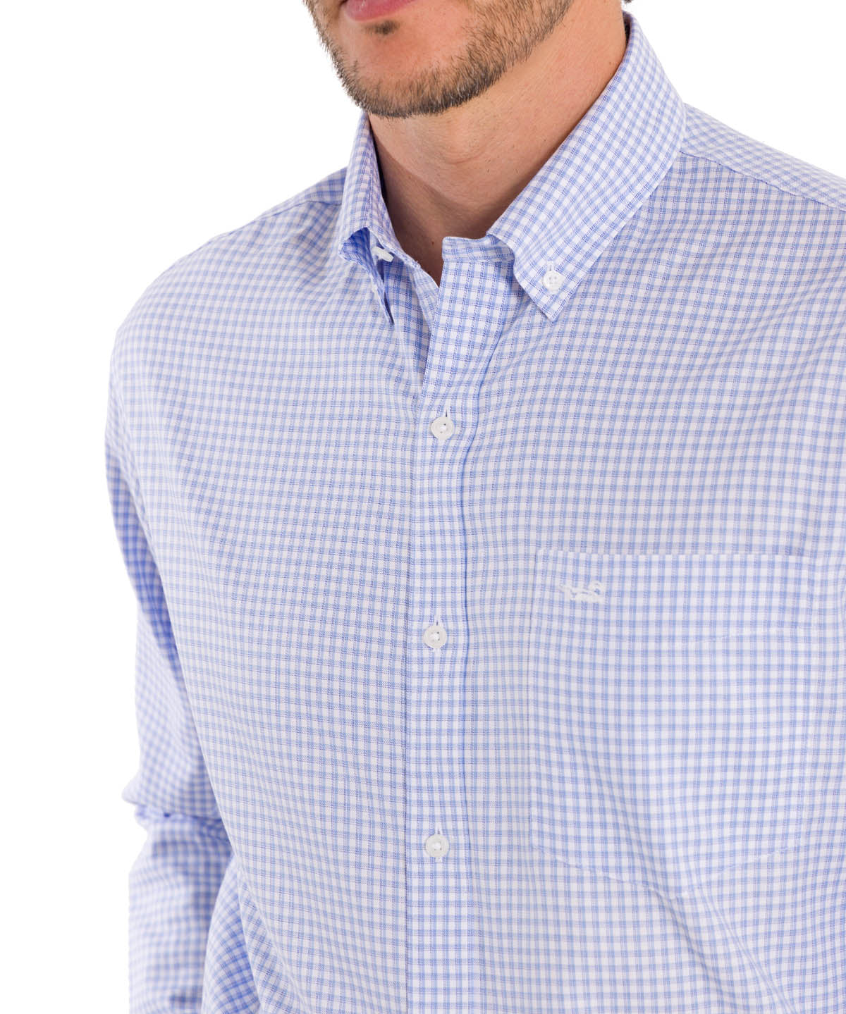Camisa Cuello Button-Down Hombre WF Azul Rockford
