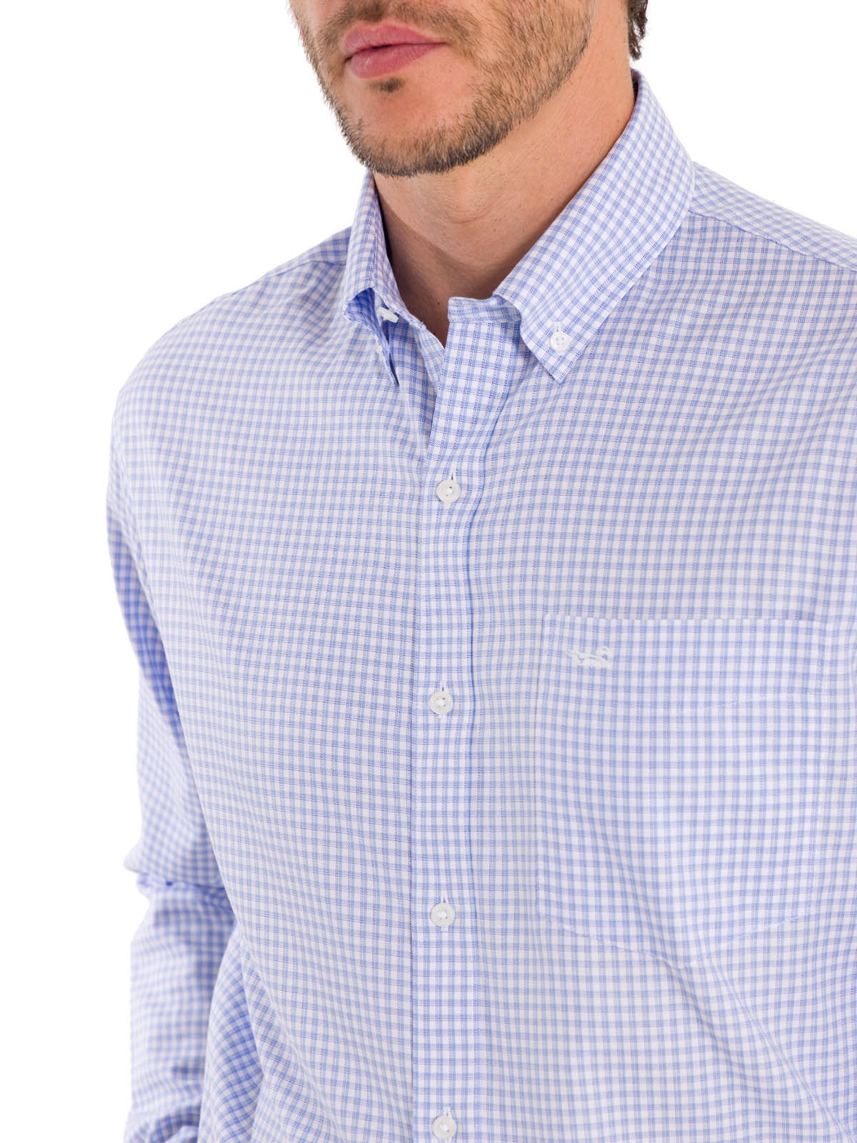 Camisa Cuello Button-Down Hombre WF Azul Rockford