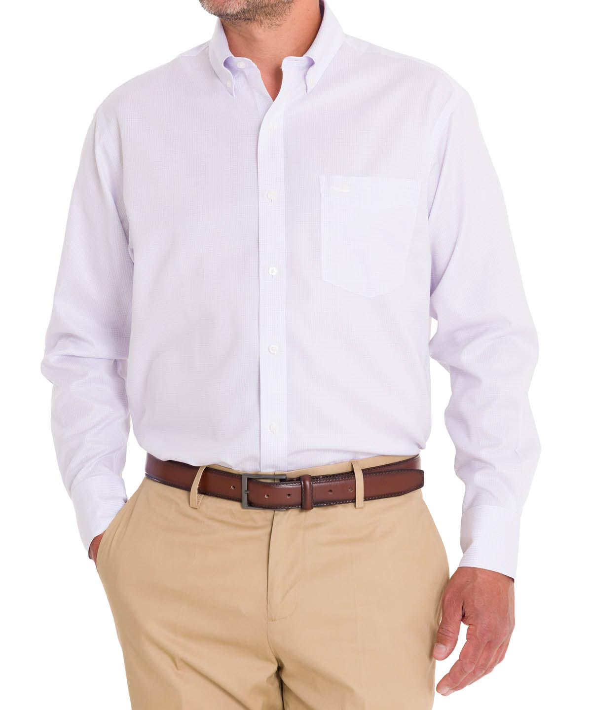 Camisa Cuello Button-Down Hombre WF Blanco Rockford