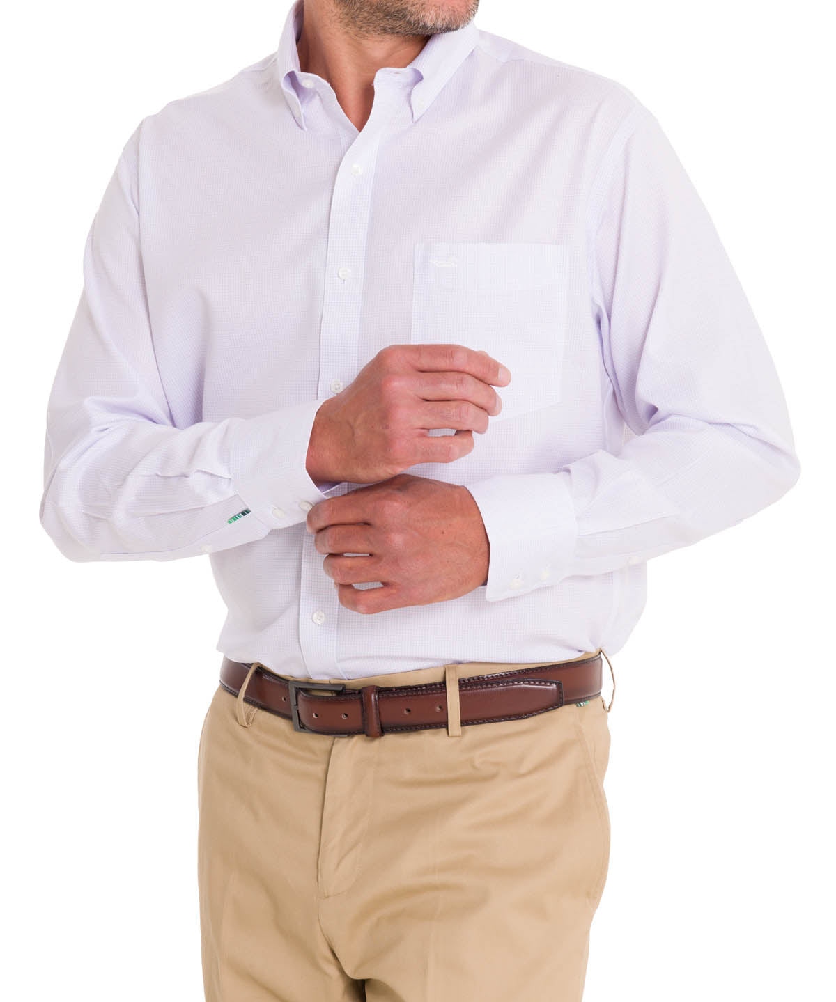 Camisa Cuello Button-Down Hombre WF Blanco Rockford