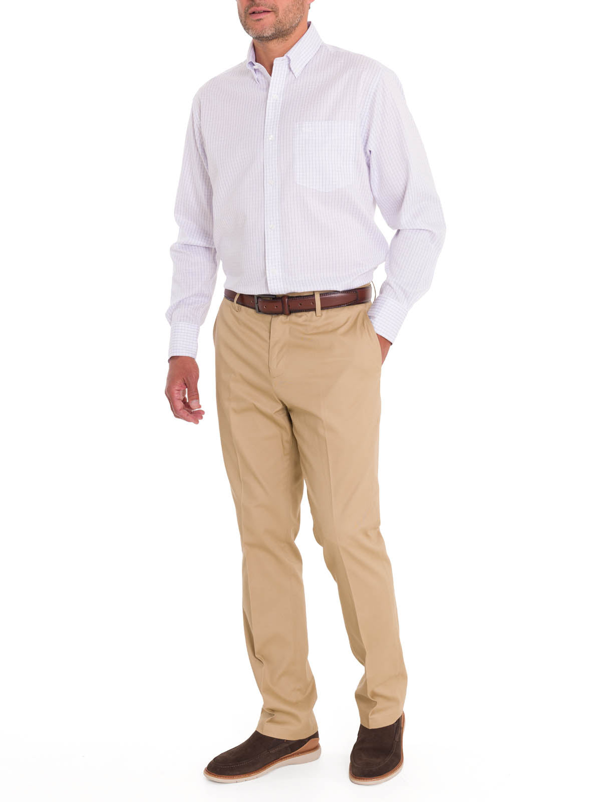 Camisa Cuello Button-Down Hombre WF Blanco Rockford