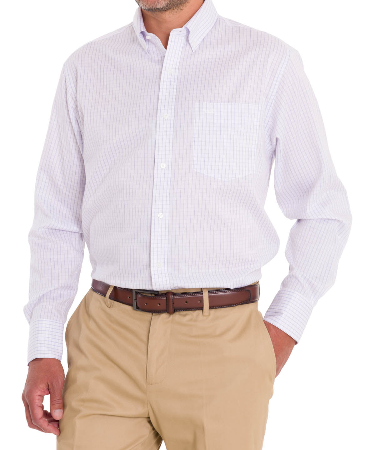 Camisa Cuello Button-Down Hombre WF Blanco Rockford