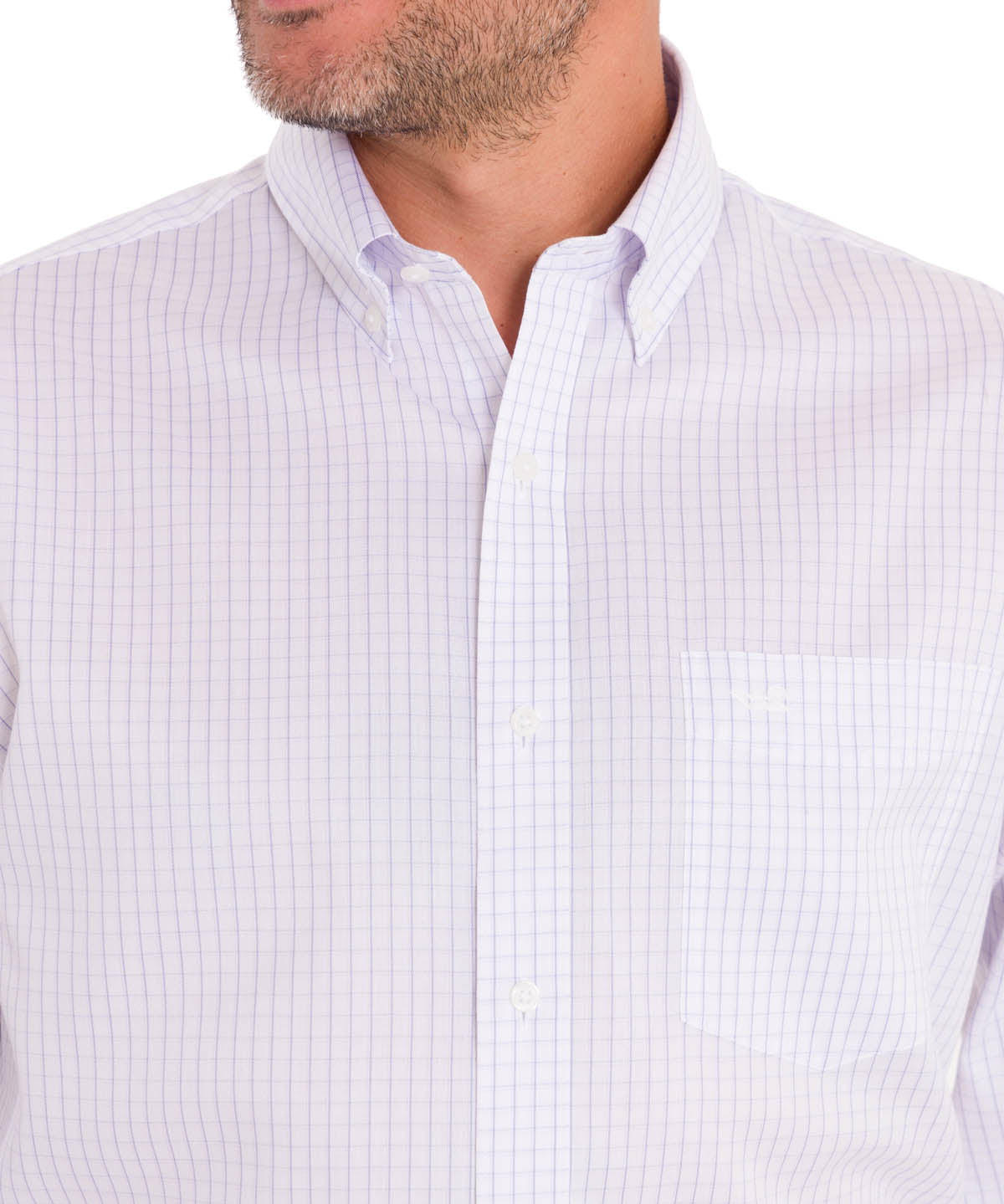 Camisa Cuello Button-Down Hombre WF Blanco Rockford