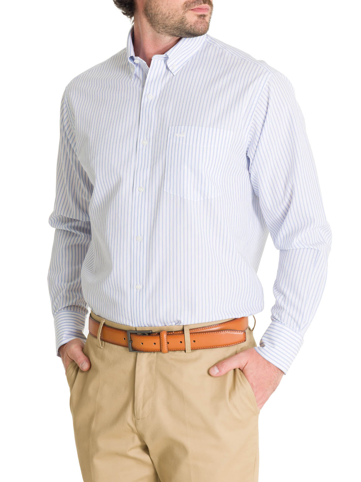 Camisa Cuello Italiano Hombre WF Blanco Rockford