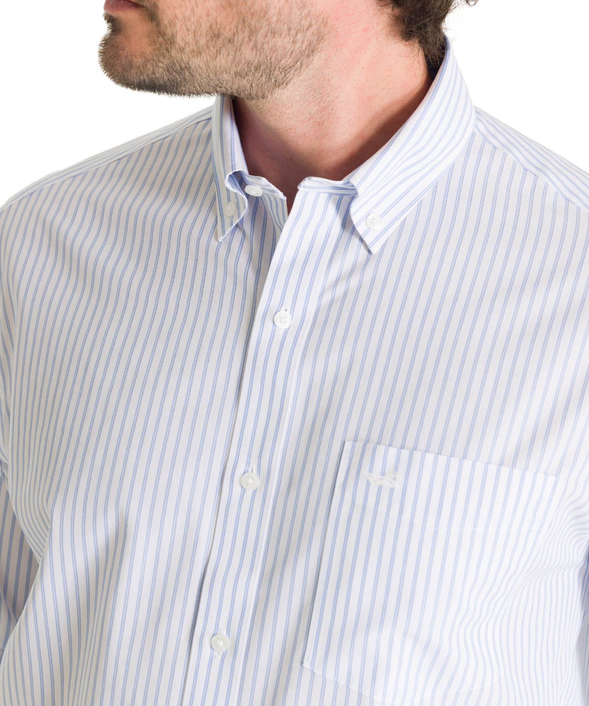 Camisa Cuello Italiano Hombre WF Blanco Rockford