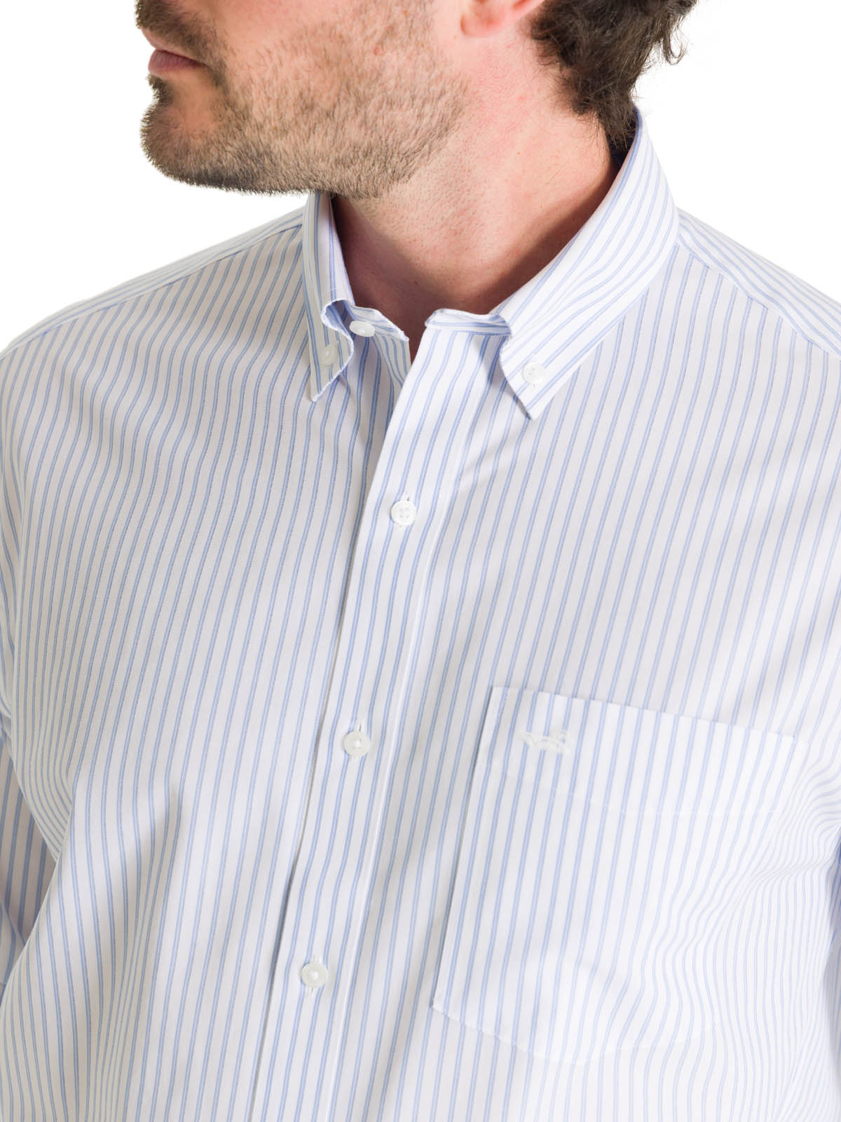 Camisa Cuello Italiano Hombre WF Blanco Rockford