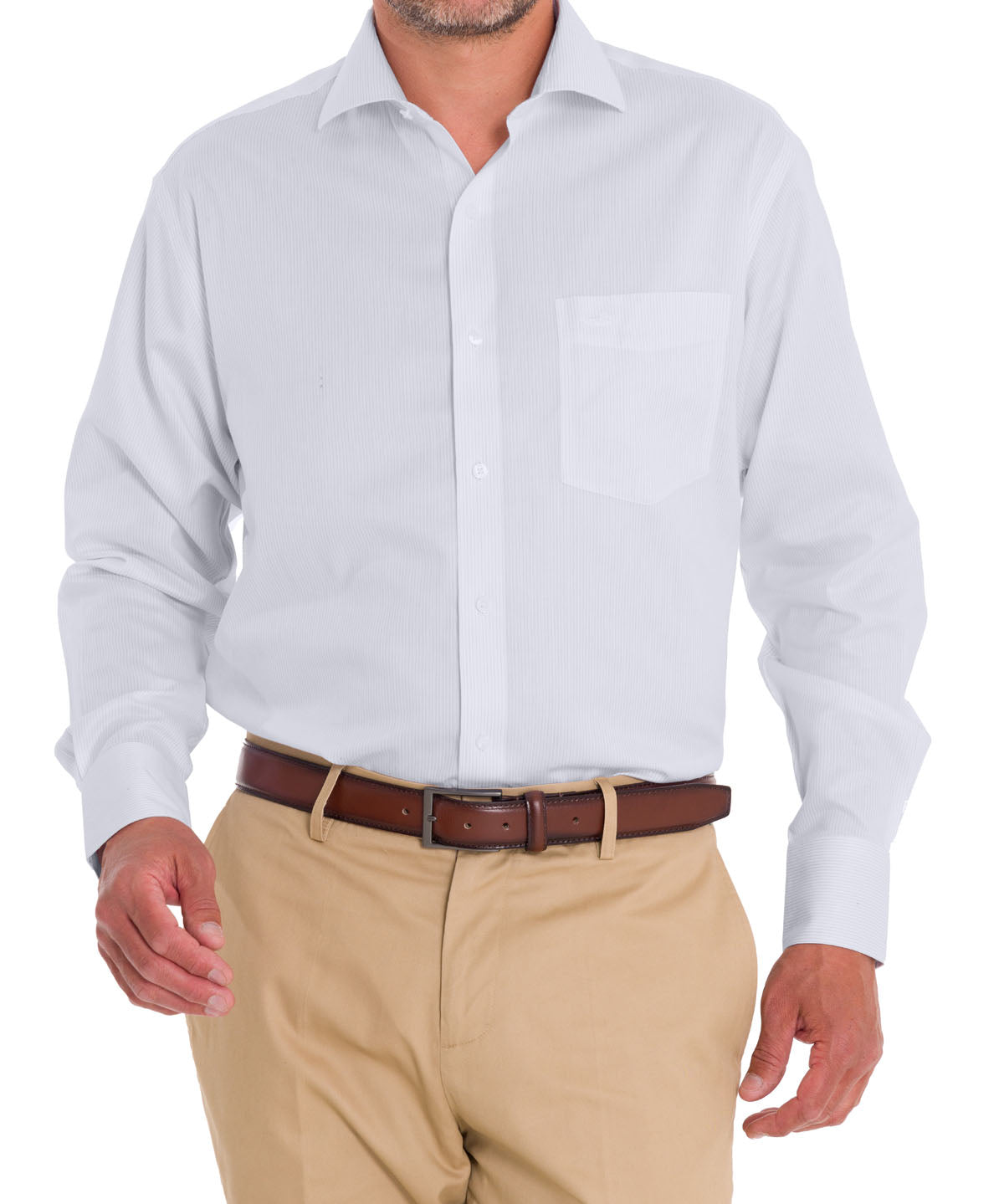 Camisa Cuello Italiano Hombre WF Blanco Rockford