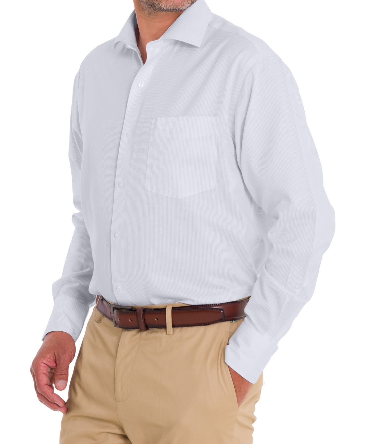 Camisa Cuello Italiano Hombre WF Blanco Rockford
