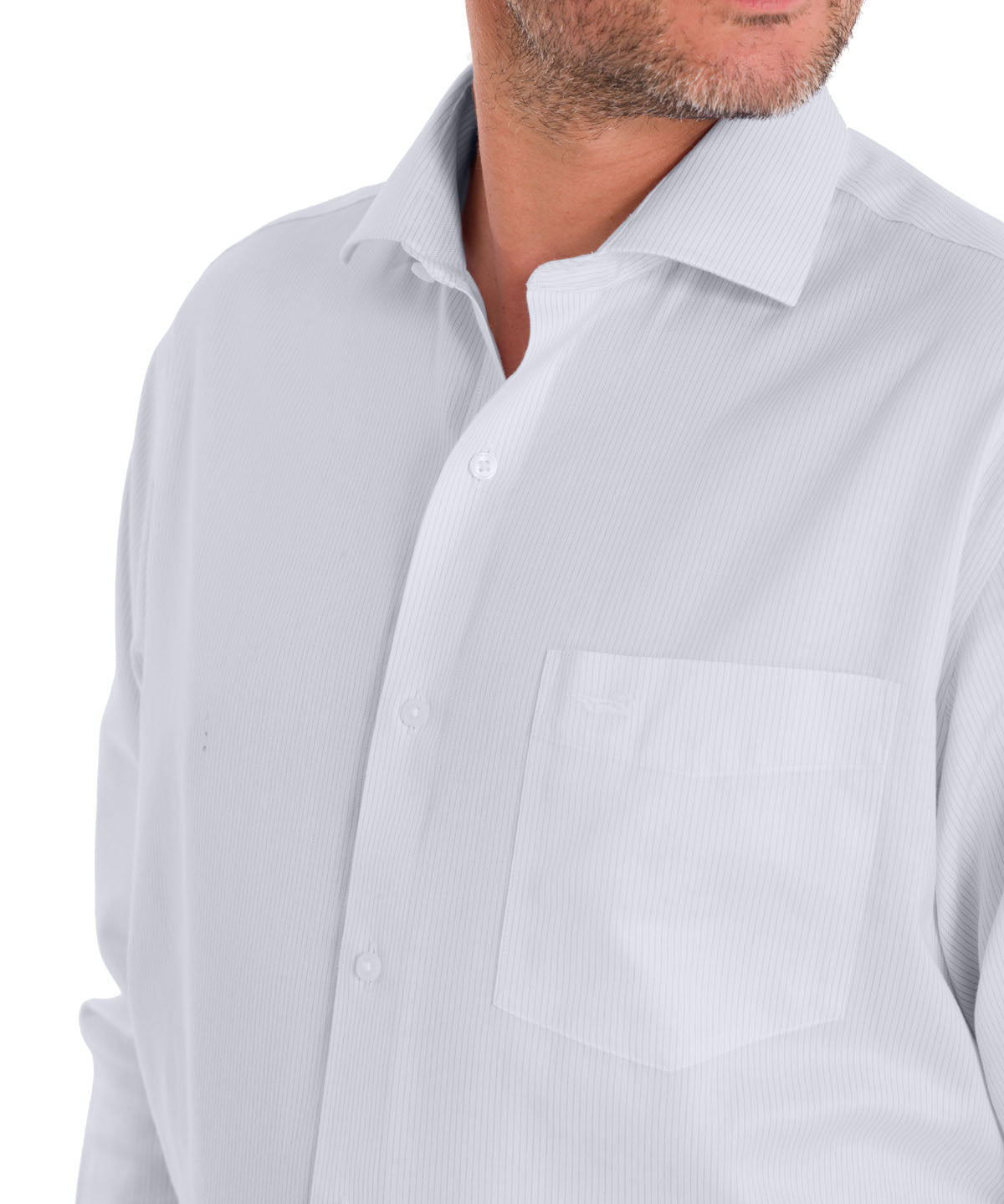 Camisa Cuello Italiano Hombre WF Blanco Rockford