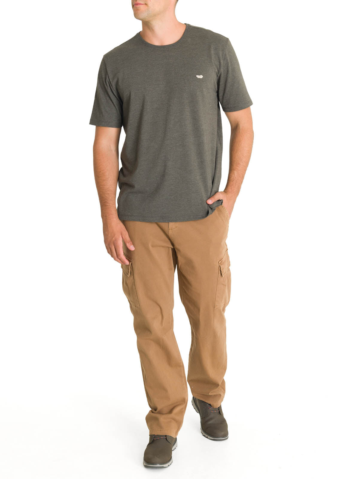 Pantalón Natural Flex Hombre Pipo Café Rockford