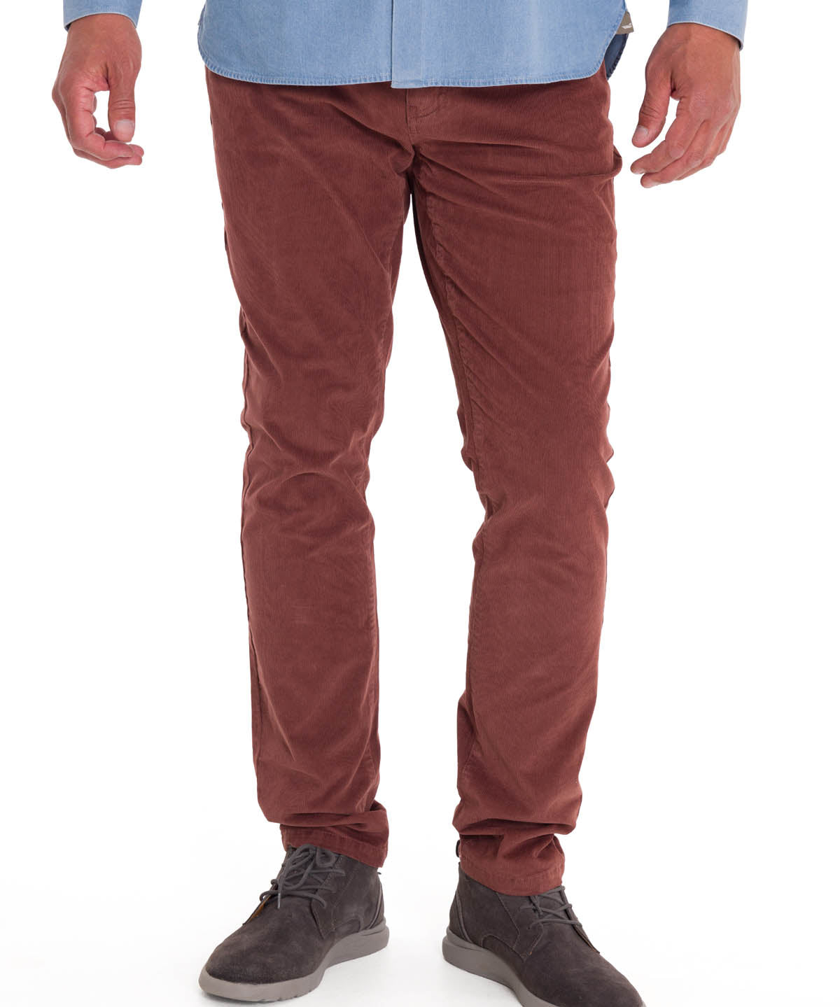 Pantalón Natural Flex Hombre Corduroy Rojo Rockford