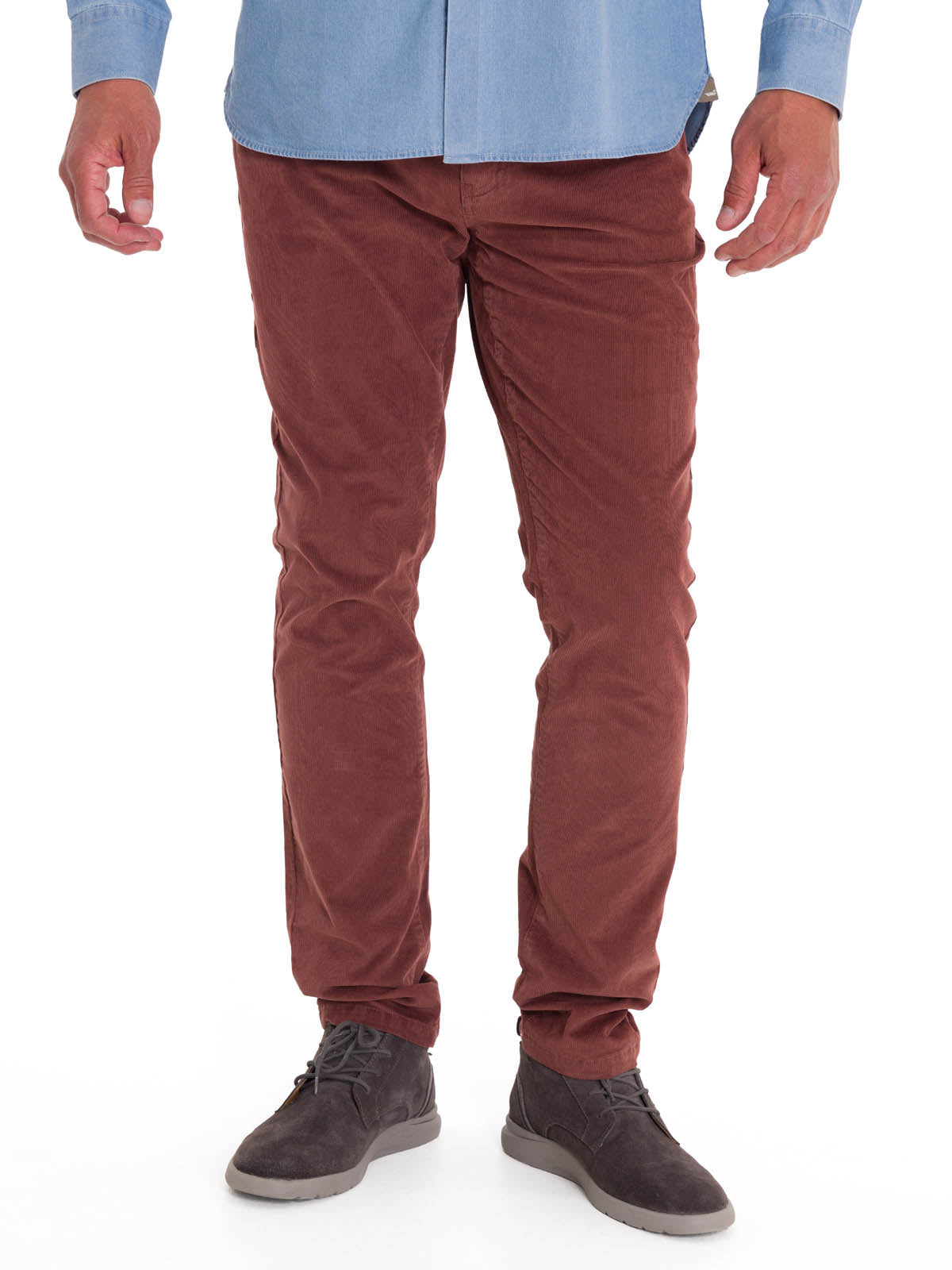 Pantalón Natural Flex Hombre Corduroy Rojo Rockford