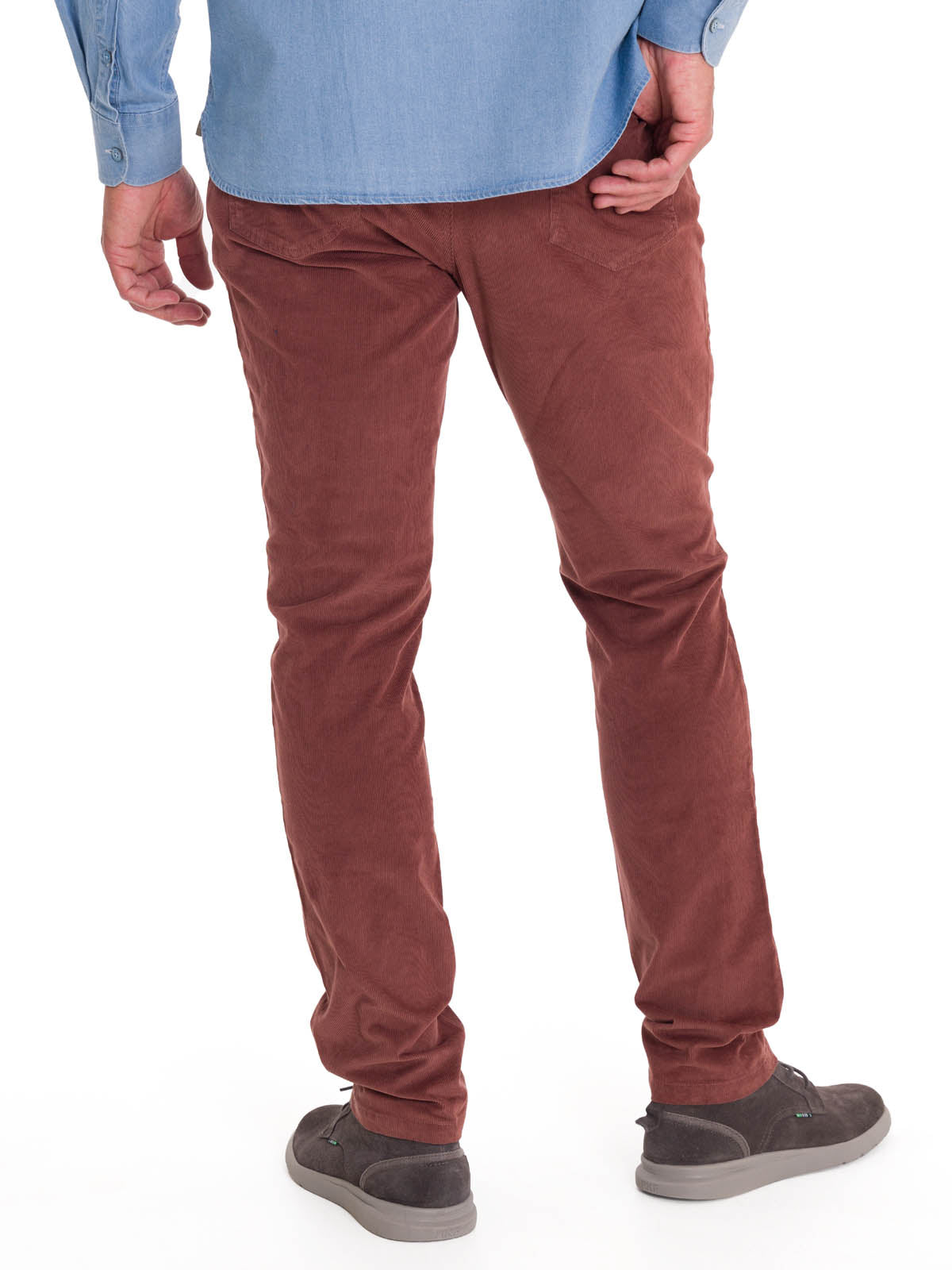 Pantalón Natural Flex Hombre Corduroy Rojo Rockford