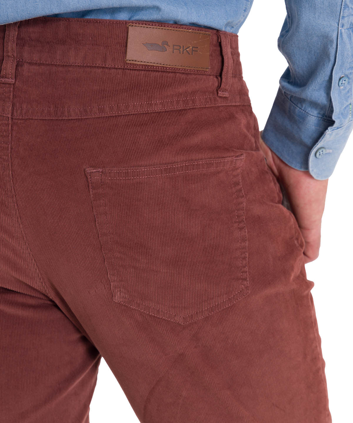 Pantalón Natural Flex Hombre Corduroy Rojo Rockford